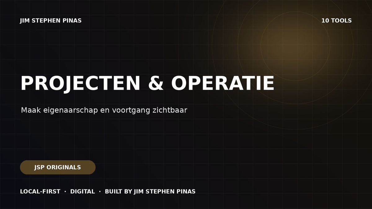 JSP ORIGINALS — Projects & Operations — JIM STEPHEN PINAS