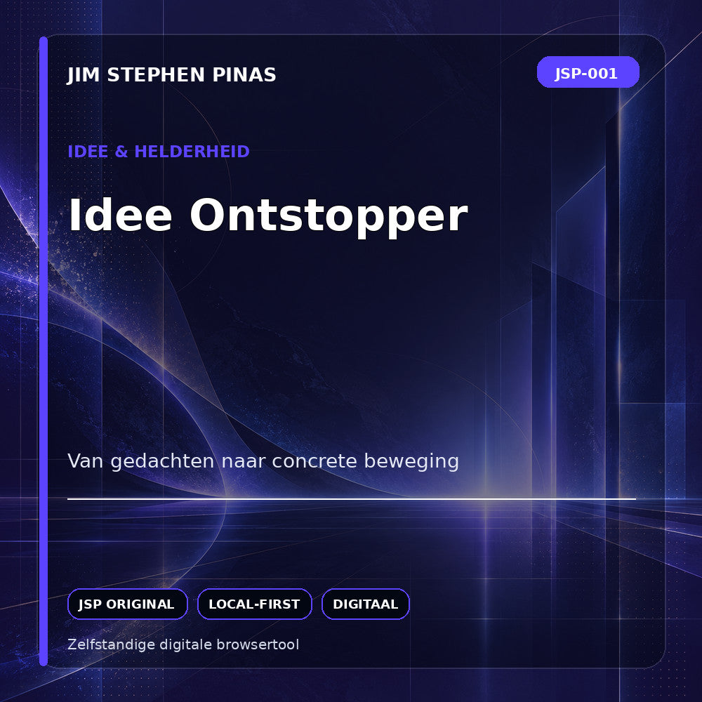 JSP-001 — Idee Ontstopper — JIM STEPHEN PINAS