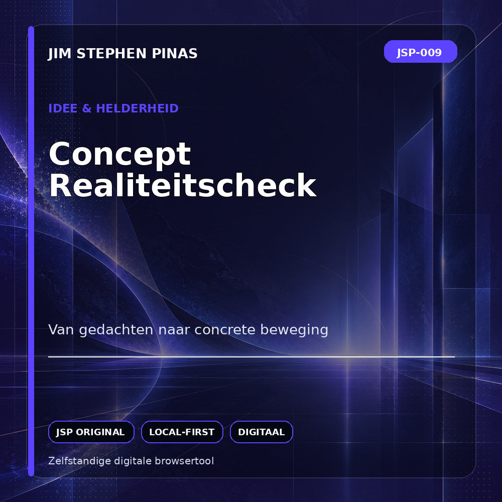 JSP-009 — Concept Realiteitscheck — JIM STEPHEN PINAS