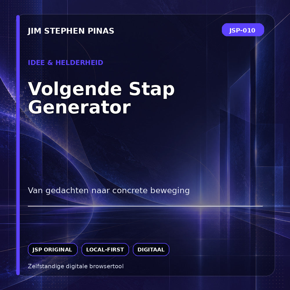 JSP-010 — Volgende Stap Generator — JIM STEPHEN PINAS
