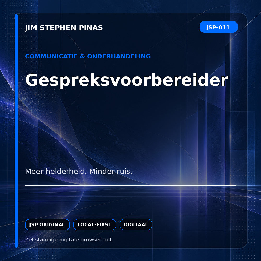 JSP-011 — Gespreksvoorbereider — JIM STEPHEN PINAS