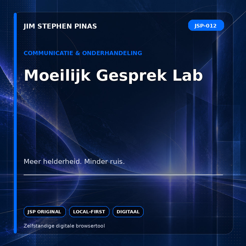 JSP-012 — Moeilijk Gesprek Lab — JIM STEPHEN PINAS