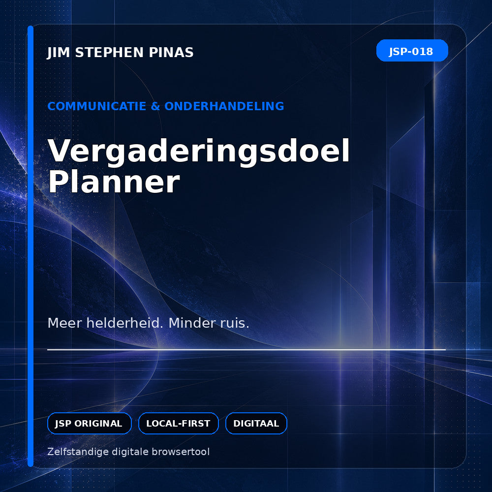 JSP-018 — Vergaderingsdoel Planner — JIM STEPHEN PINAS