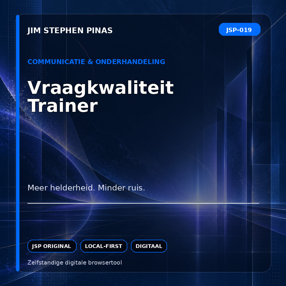 JSP-019 — Vraagkwaliteit Trainer — JIM STEPHEN PINAS