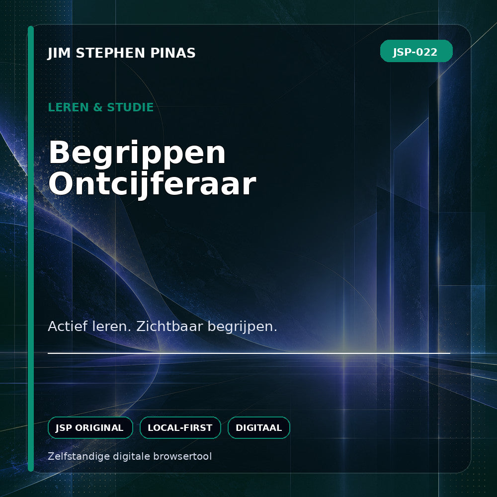 JSP-022 — Begrippen Ontcijferaar — JIM STEPHEN PINAS