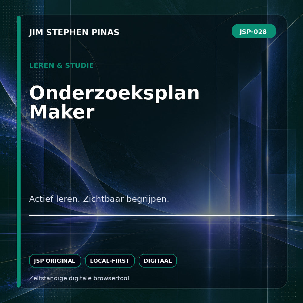 JSP-028 — Onderzoeksplan Maker — JIM STEPHEN PINAS