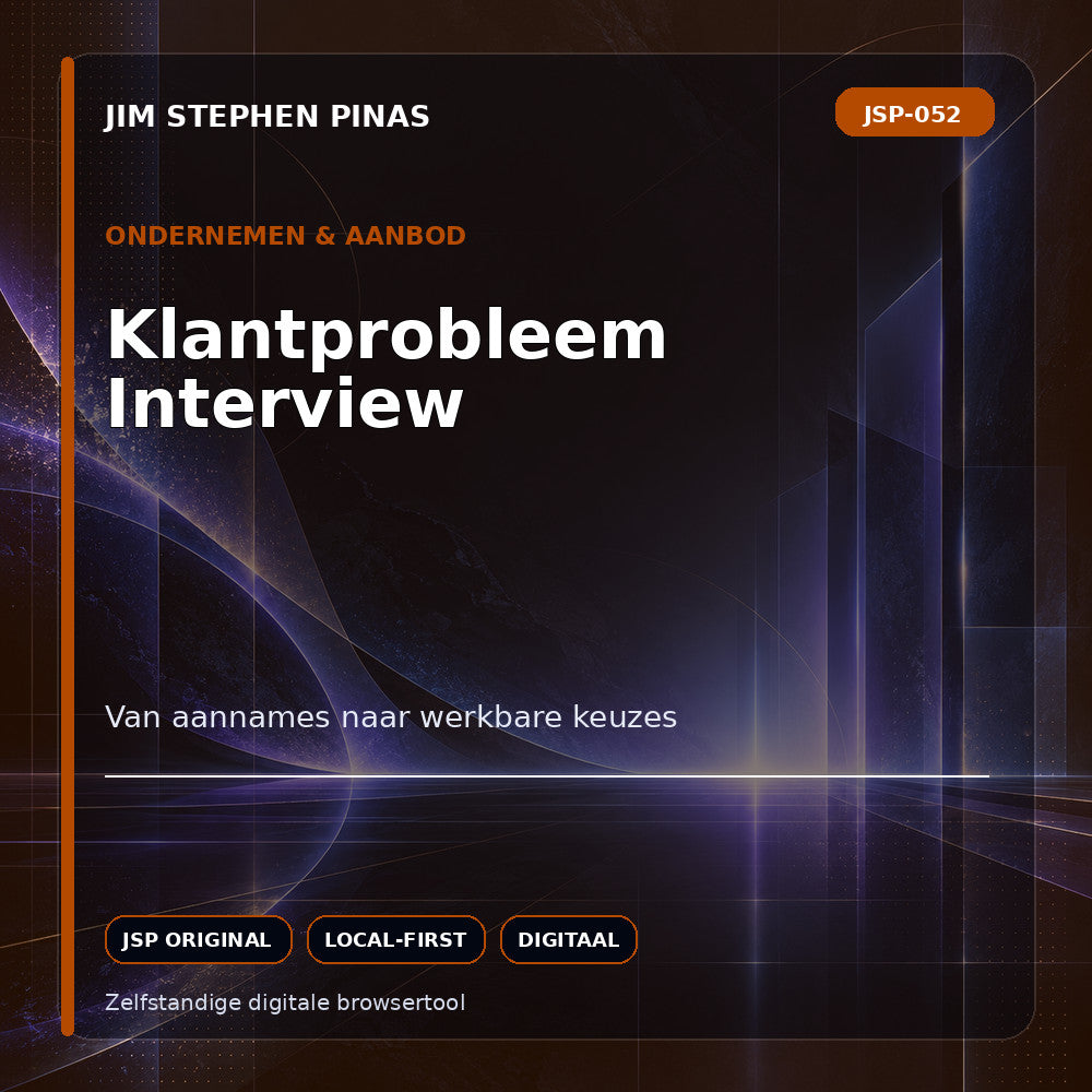 JSP-052 — Klantprobleem Interview — JIM STEPHEN PINAS