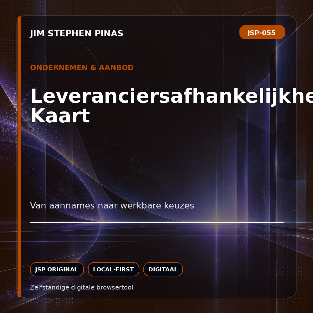 JSP-055 — Leveranciersafhankelijkheid Kaart — JIM STEPHEN PINAS