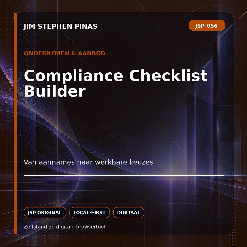 JSP-056 — Compliance Checklist Builder — JIM STEPHEN PINAS
