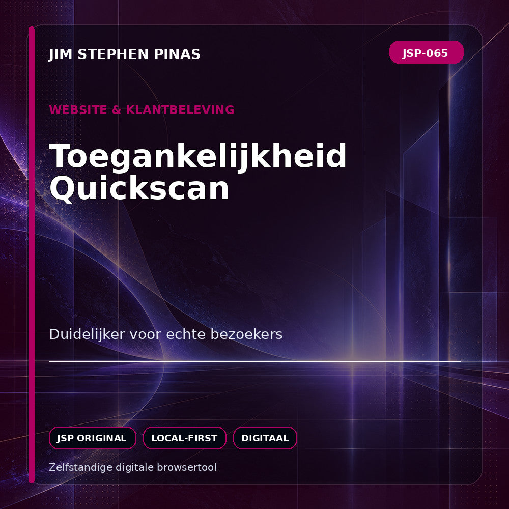 JSP-065 — Toegankelijkheid Quickscan — JIM STEPHEN PINAS
