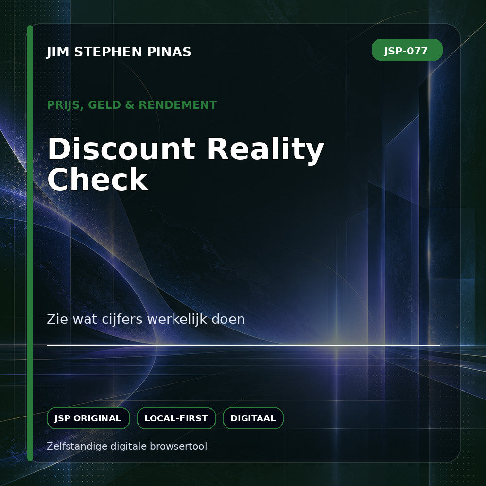 JSP-077 — Discount Reality Check — JIM STEPHEN PINAS