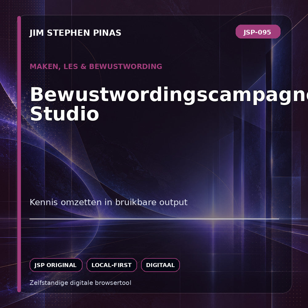 JSP-095 — Bewustwordingscampagne Studio — JIM STEPHEN PINAS