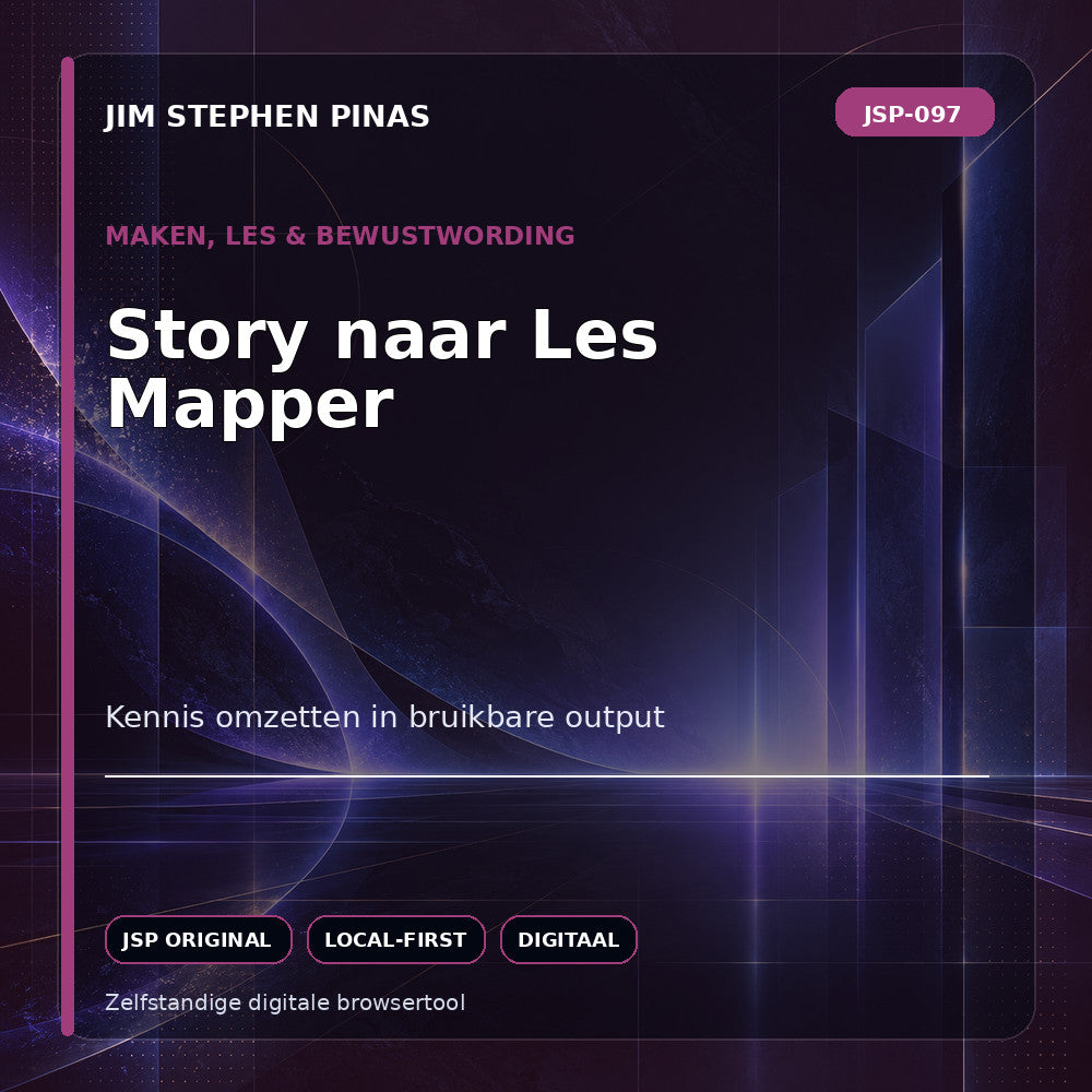 JSP-097 — Story naar Les Mapper — JIM STEPHEN PINAS
