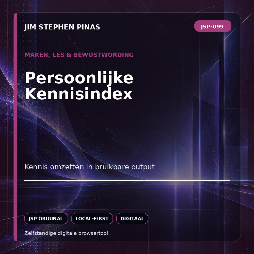JSP-099 — Persoonlijke Kennisindex — JIM STEPHEN PINAS